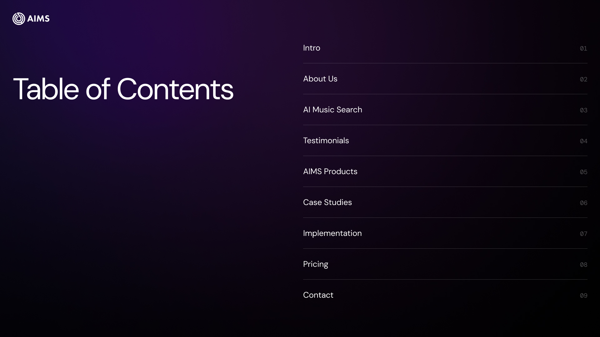 AIMS deck 2